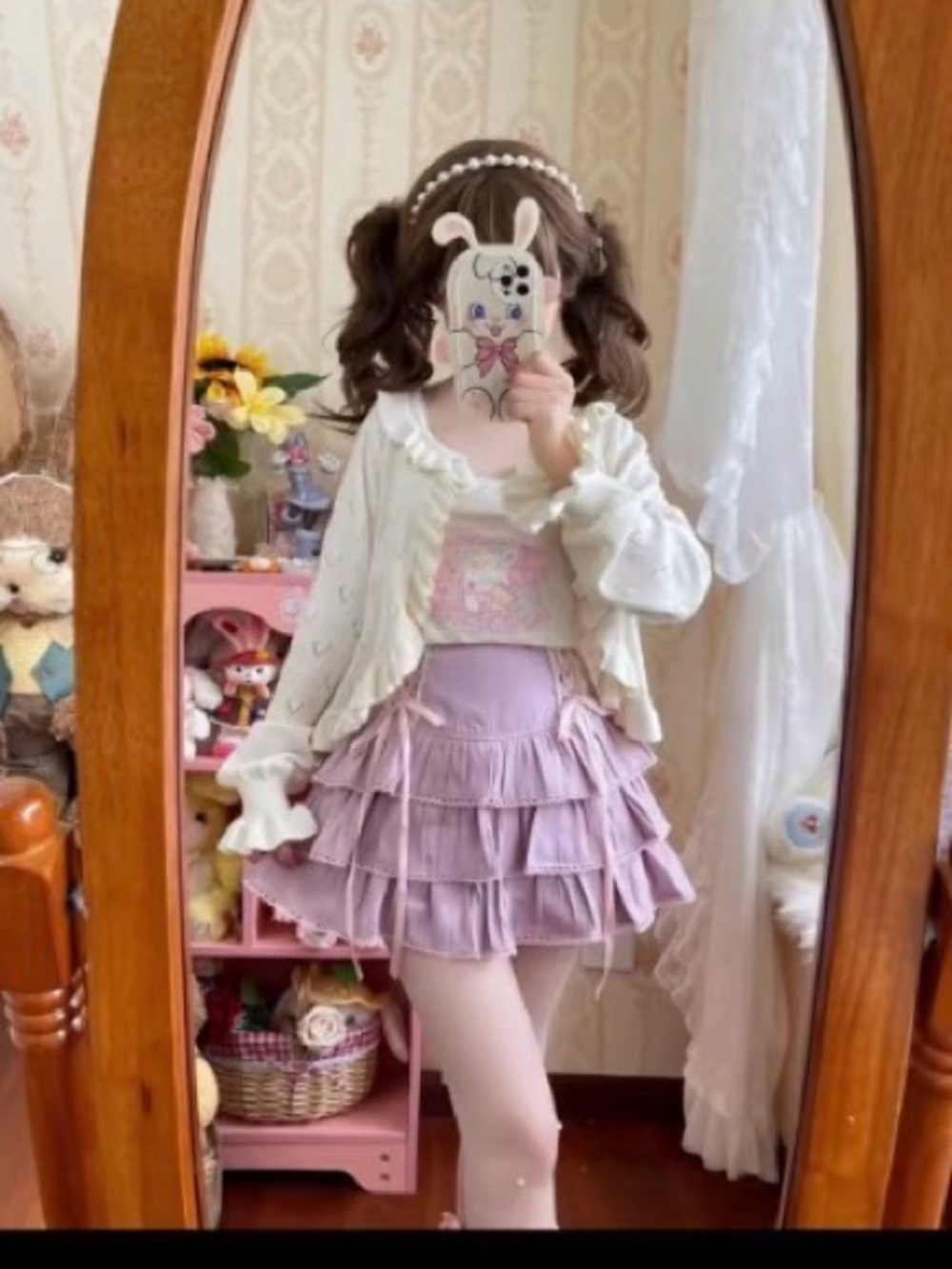 pink Tiered Ruffle Mini Skirt - Women